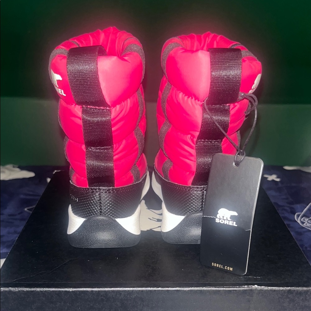 Sorel Kids' Red and Black Snow Boots - Picture 3 of 5